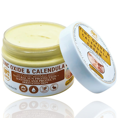 Premium Zinkoxid & Calendula Creme - Beruhigt, schützt & schützt die Haut - 120g - UK