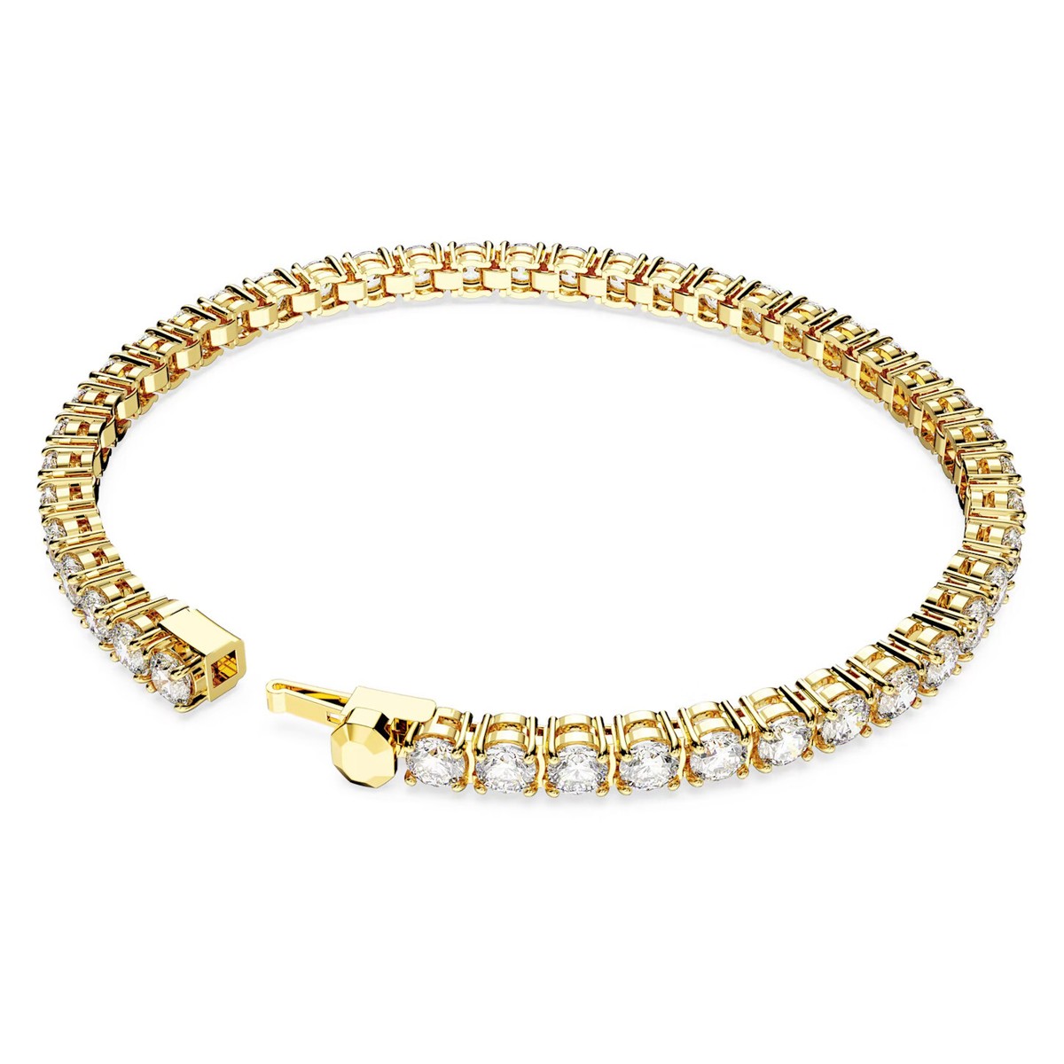 Swarovski Matrix Tennis Bracelet, Round Cut, White, Gold-Tone 5657664 (Size M) | eBay Swarovski Matrix Tennis Bracelet, Round Cut, White, Gold-Tone 5657664 (Size M) | eBay