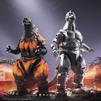Super7 TOHO GODZILLA Ultimates Godzilla vs Mechagodzilla Set 2 Figuren