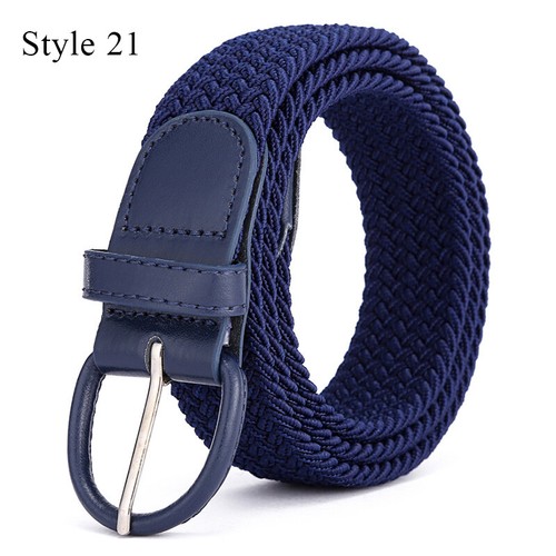 Unisex Stretch Belt Canvas Elastic Fabric Woven Multicolored Braided Belts AU ◆ - Picture 39 of 43