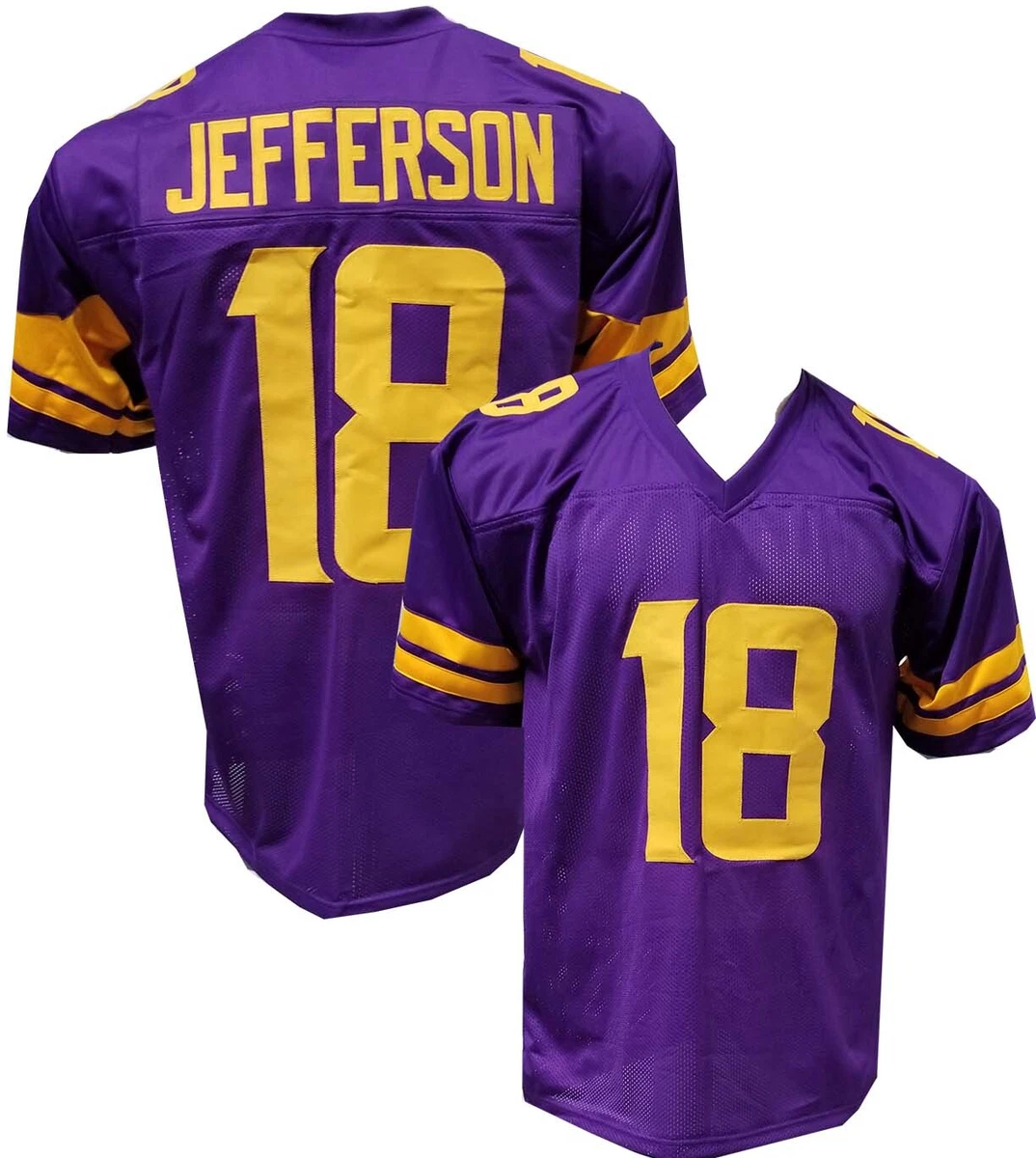 Justin Jefferson Purple Alternate Custom Stitched Football Jersey Mens  UNSIGNED