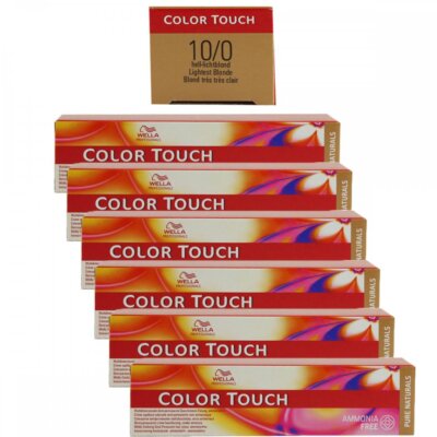 Wella Color Touch 6 x 60 ml 10/0 hell lichtblond Set