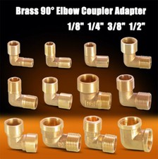 Brass BSP Male/Female Thread 90  Right Angle Elbow Coupler Fitting Adapter M-F