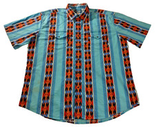 Vintage Wrangler Shirt XL Western Aztec Tribal Native Pearl Snap USA y2k 90s
