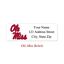 thumbnail 84  - 60 Return Address Labels Personalized Printed 3/4 x 2 1/4 College Football Teams