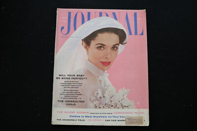 1956 JUNE LADIES' HOME JOURNAL MAGAZINE - A BRIDE IN VEIL COVER - E 10332