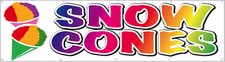 2x8 ft SNOW CONES Vinyl Banner Concession Sign New - wb