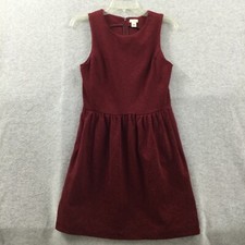 J. Crew Dress Women’s Small Maroon Sleeveless Elastic Waist Pockets