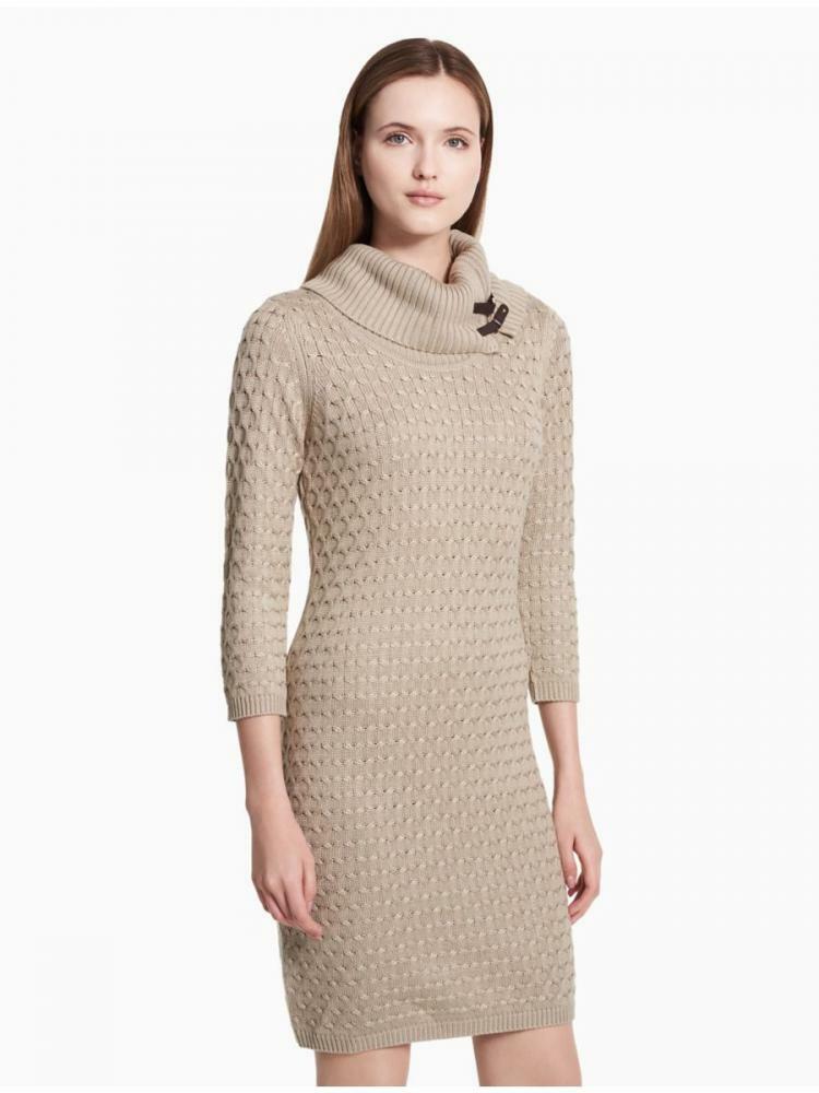 Cowl Neck Knit Sweater Dress size 