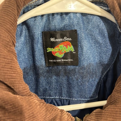 Vintage Men's Wrangler Hero Warner Brothers Space Jam Quilted Jean Denim Jacket - Picture 3 of 9