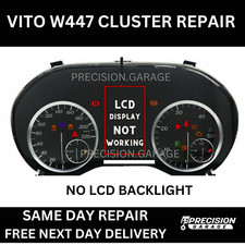 MERCEDES VITO W447 DASH SPEEDO CLUSTER 2015 On , LCD DISPLAY REPAIR SERVICE