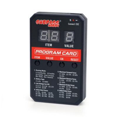 Surpass Hobby ESC Programming Card RC Car Electronic Speed Controller LED