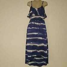 Express Dress Ladies Extra Small blue & white sleeveless maxi
