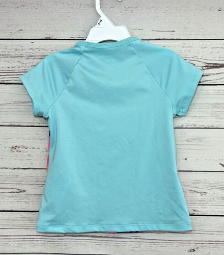Lands End Girls XS 4/5 Swimsuit Shirt Top Colorful Floral - Picture 3 of 8