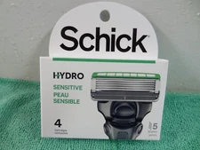 NEW Schick Hydro Sensitive Razor Blade Refills for Men-4 Cartridges