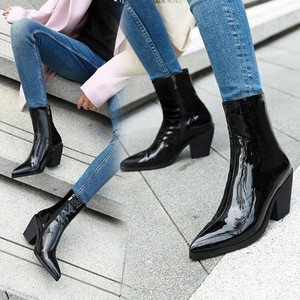 block heel pointed toe boots