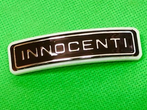 Lambretta Innocenti Badge  : Chrome Lambretta Innocenti Scooter Leg Shield Van Vinyl Sticker Set 2 @ 350Mm.