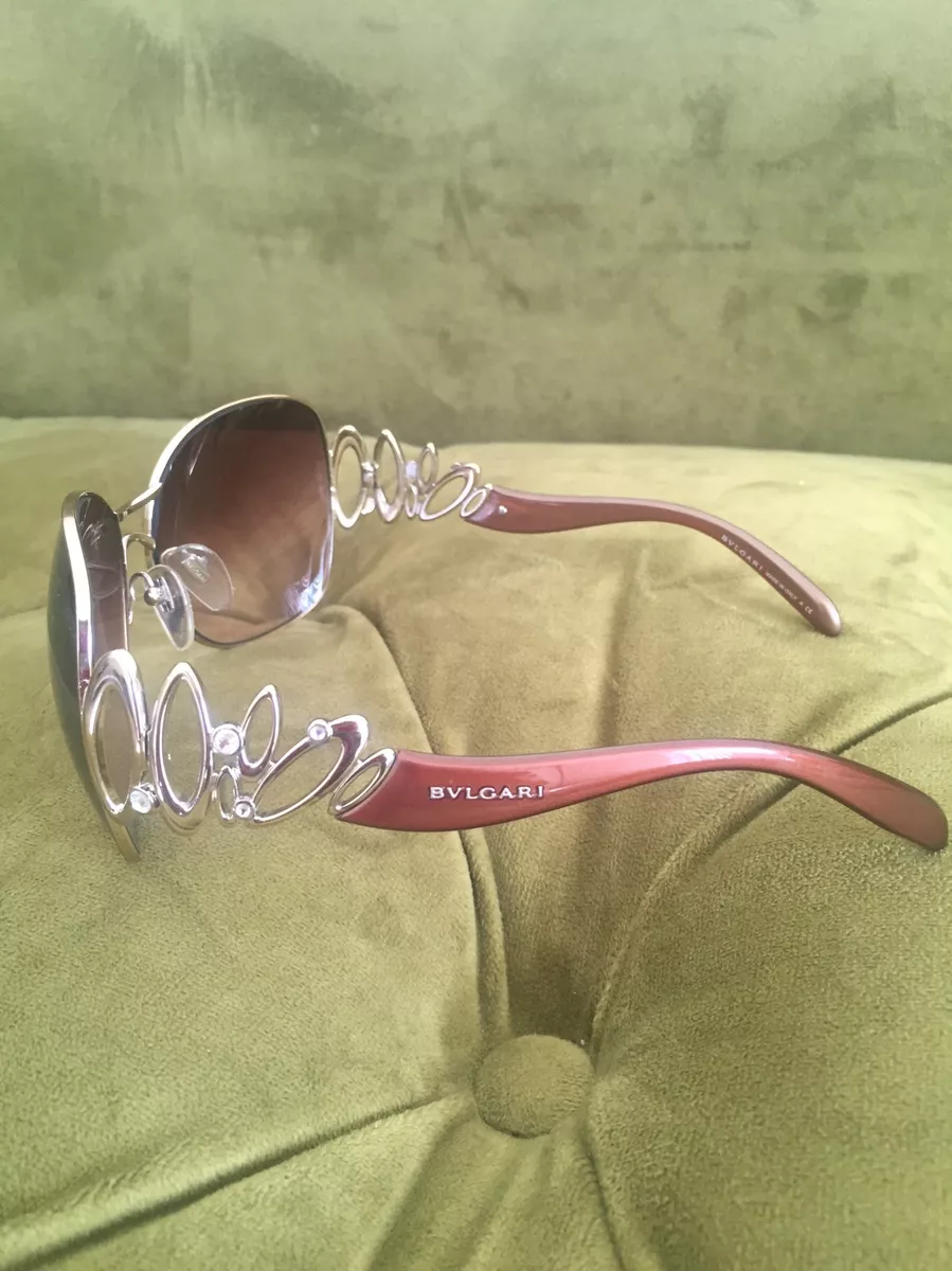 Authentic Bvlgari 6028B Brown Gold Sunglasses eBay