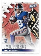 2016 Panini Black Friday Paul Perkins Rookie Card 331/499. rookie card picture