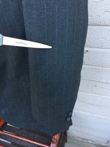 Brooks Brothers 346 Sport Coat Blazer Jacket Gray Pinstripe 44R ? No Size Tag - Picture 8 of 11