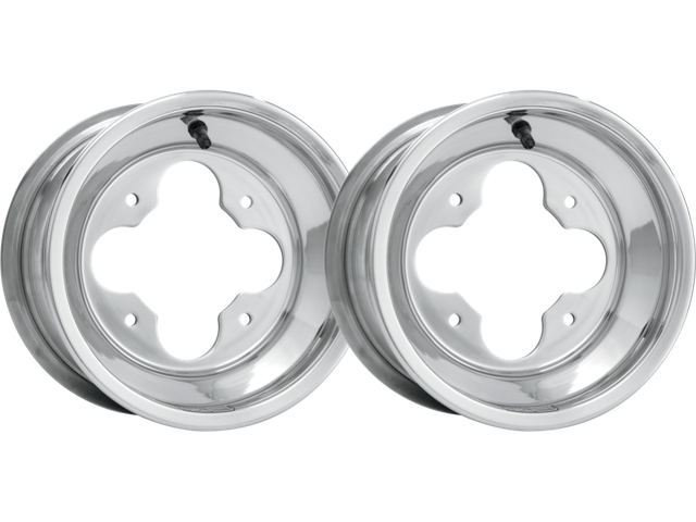 DWT Polished ATV Rear Wheel Set Rims 10" 10x8 3+5 4/115 YFZ450 Raptor Banshee DWT Polished ATV Rear Wheel Set Rims 10" 10x8 3+5 4/115 YFZ450 Raptor Banshee