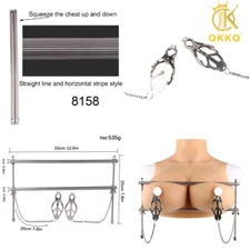 BDSM Breast Clip Clamp Bondage Metal Straight Rack Compactor Torture  Harness