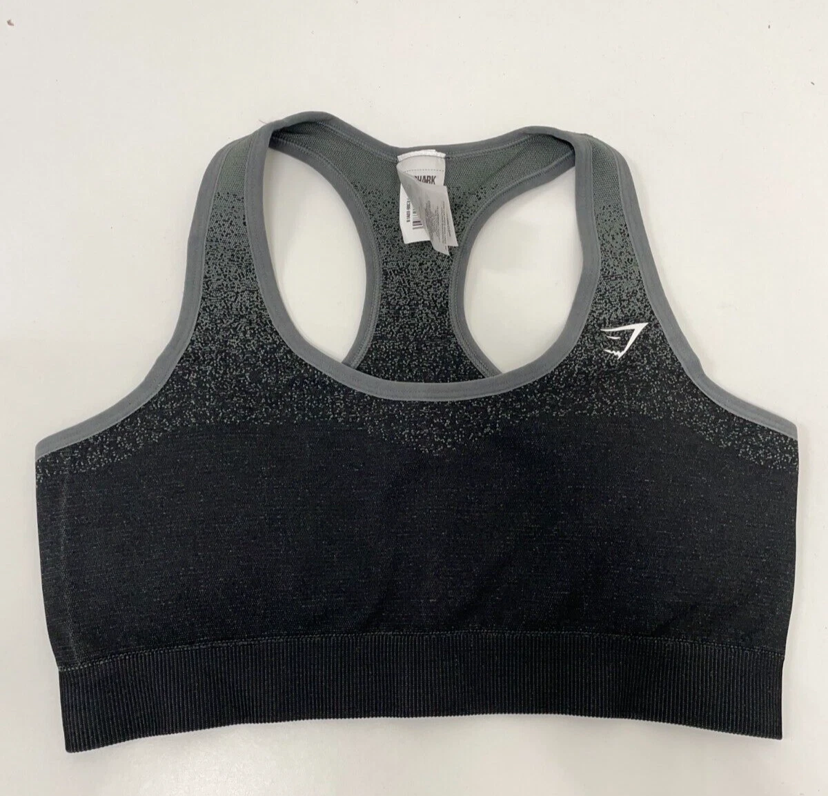 Gymshark Women's L Adapt Ombre Seamless Sports Bra Black/Gray B1A8X-BBCX NWT