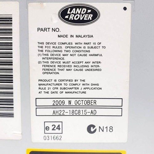 AH2218C815AD sistema audio radio cd para LAND ROVER DISCOVERY 4 2009 1255706 - Imagen 3 de 24