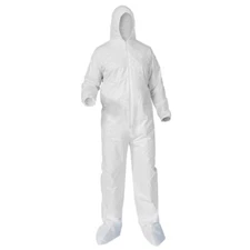 (25) Kimberly Clark 38951 KleenGuard A35 Hooded White Coveralls • X-Large