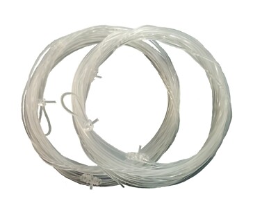 2 (TWO) OLDE FLY SHOP HAND TIED HARD NYLON TARPON LEADERS 80LB SHOCK  20 CLASS
