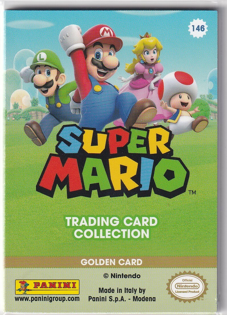 Panini Super Mario Trading Cards Karte Nr. 146 Golden Card Luigi