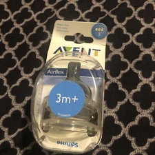 PHILIPS AVENT BABY BOTTLE NIPPLES 3M+ Anti-Colic Medium Flow BRAND NEW! 2 pk.