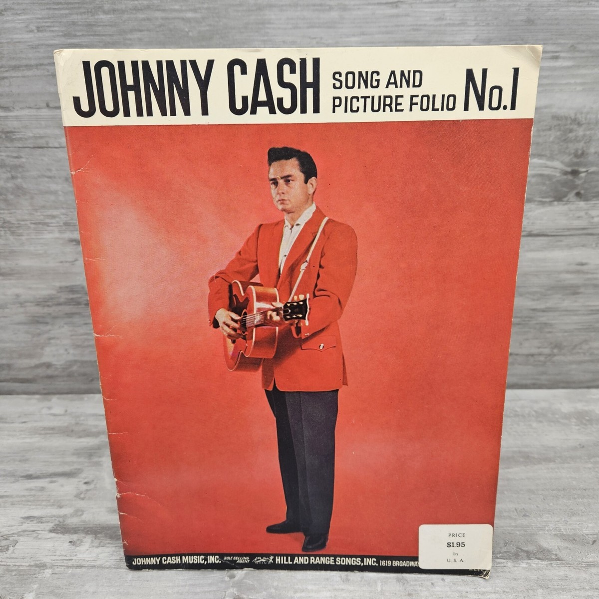 Johnny Cash Song and Picture Folio No 1. Music Book Vintage 1959