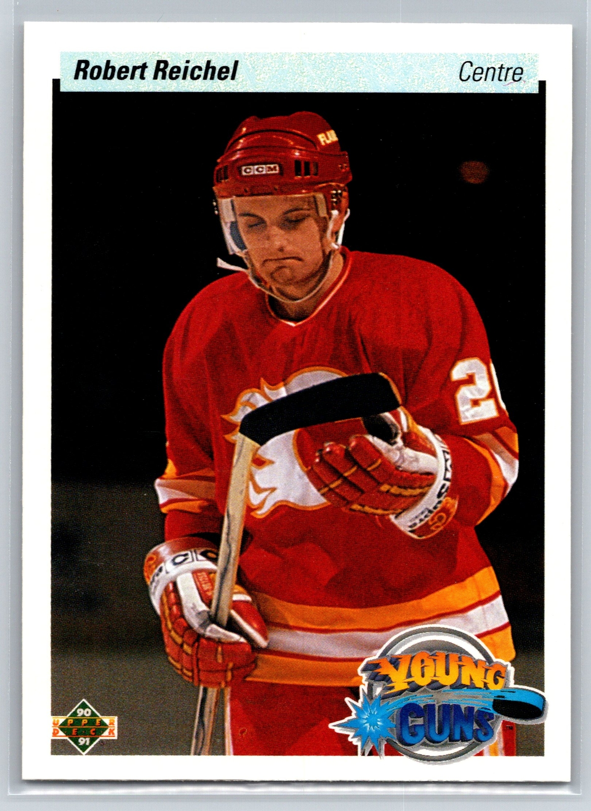 1990-91 Upper Deck French #533 Robert Reichel TYoung Guns Rookie Calgary Flames