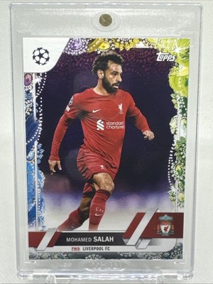 2022-23 Topps Carnaval Edition UCC Mohamed Salah #71 Purple Samba /15
