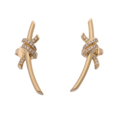 TIFFANY & Co. Damen Pierce K18 Gelbgold YG Diamant Knoten Pierce