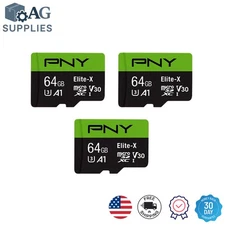 64GB Elite-X Class 10 U3 V30 microSDXC - Waterproof, Shockproof, 3 Pack
