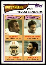 1982 Topps Jerry Eckwood/Cedric Brown/Kevin House/Lee Roy Selmon Tampa Bay
