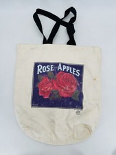 Vintage 1991 Great Grapes Rose Brand Apples Tote USA 16x15