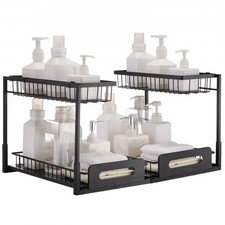 HOT/ 2 Tier Pull Out Cabinet Organizer(10.7W ...