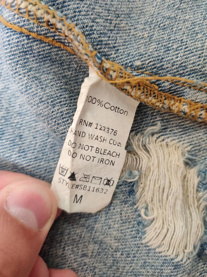 Mustard Seed Women's Jacket, Coat , Denim , Blazer, Size M Blue, Long Sleeve Foto 3 de 4