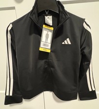 Adidas Youth Tricot Full Zip Jacket, SMALL 8 , BLACK, Brand New, NWT