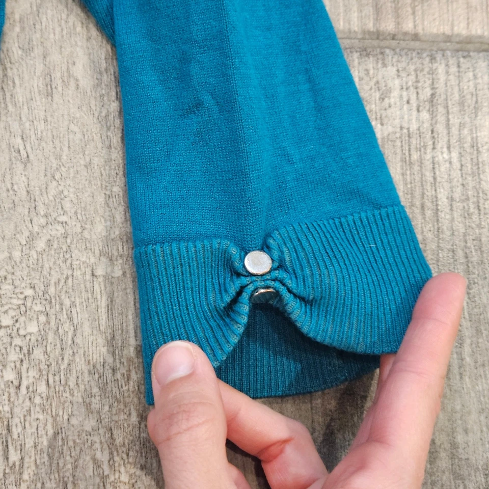 Cárdigans Casa Blanca Mercado Negro Talla M Lote de 3 Suéteres Abotonados Negro Teal Foto 3 de 4