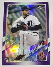 2021 Topps Chrome Bryan Garcia Rookie Rc Purple Refractor #USC71 Detroit Tigers