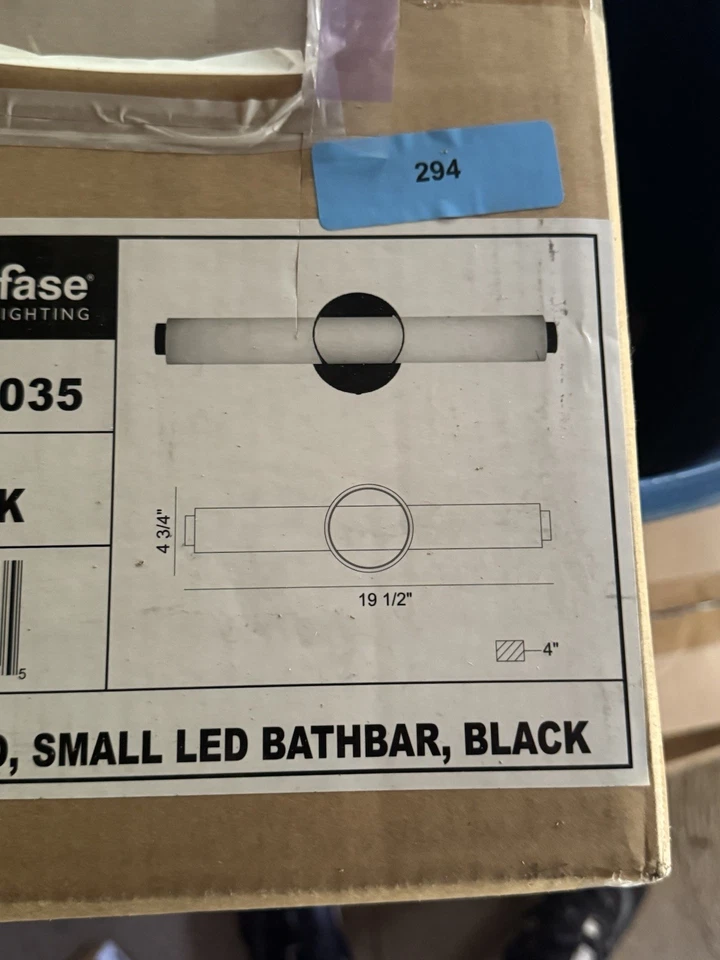 Barra de baño LED pequeña Eurofase Santoro, negra - 39316-035 Foto 2 de 4