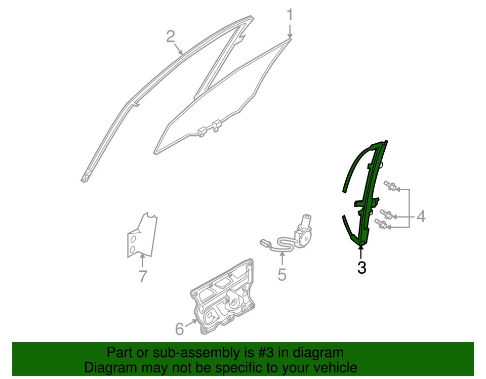Regulador de ventana original Nissan Altima 2002-2006 80721-8J000 Foto 2 de 2