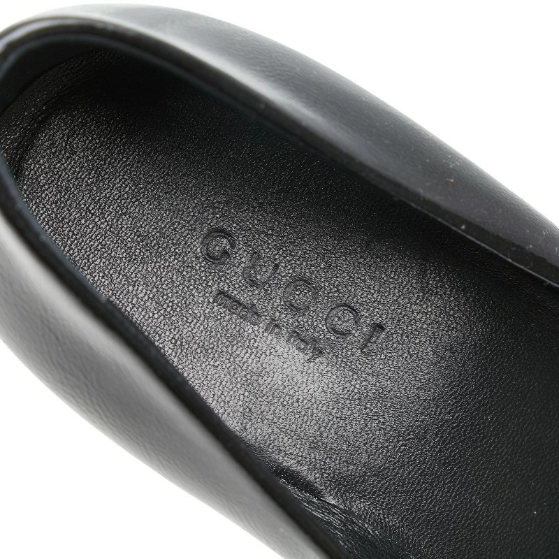 GUCCI Ribbon Interlocking G Pumps Heel Size: 35 317042 Black Enamel Women's GUCC thumbnail 6