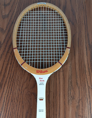 Wilson Stan Smith Tennis Racquet Super Service Speed Flex Wood Vtg Fibre Face 