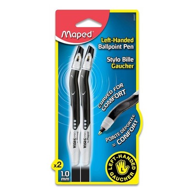 Maped Visio Left-Handed Quick-Drying Ballpoint Pens Black Ink   Smudge-Res