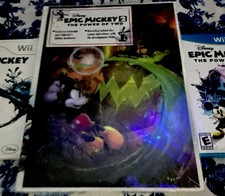 Disney Epic Mickey1 n 2: Power of Two E-Everyone Action Wii SEALED 1/1GUIDE USA